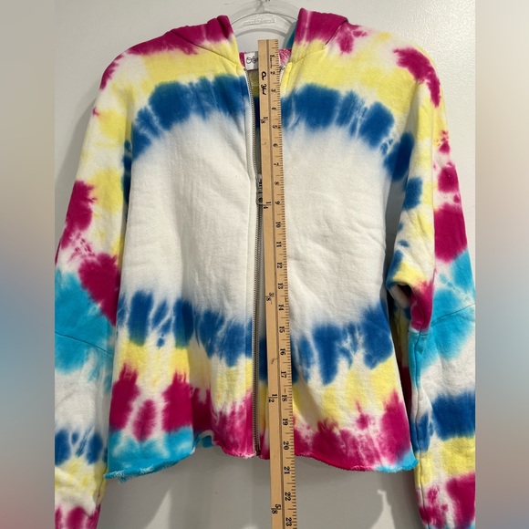 Lauren Moshi Multicolored Irma Pinky Swear Hooded Zip Front Sweatshirt Sz. M - Picture 3 of 10